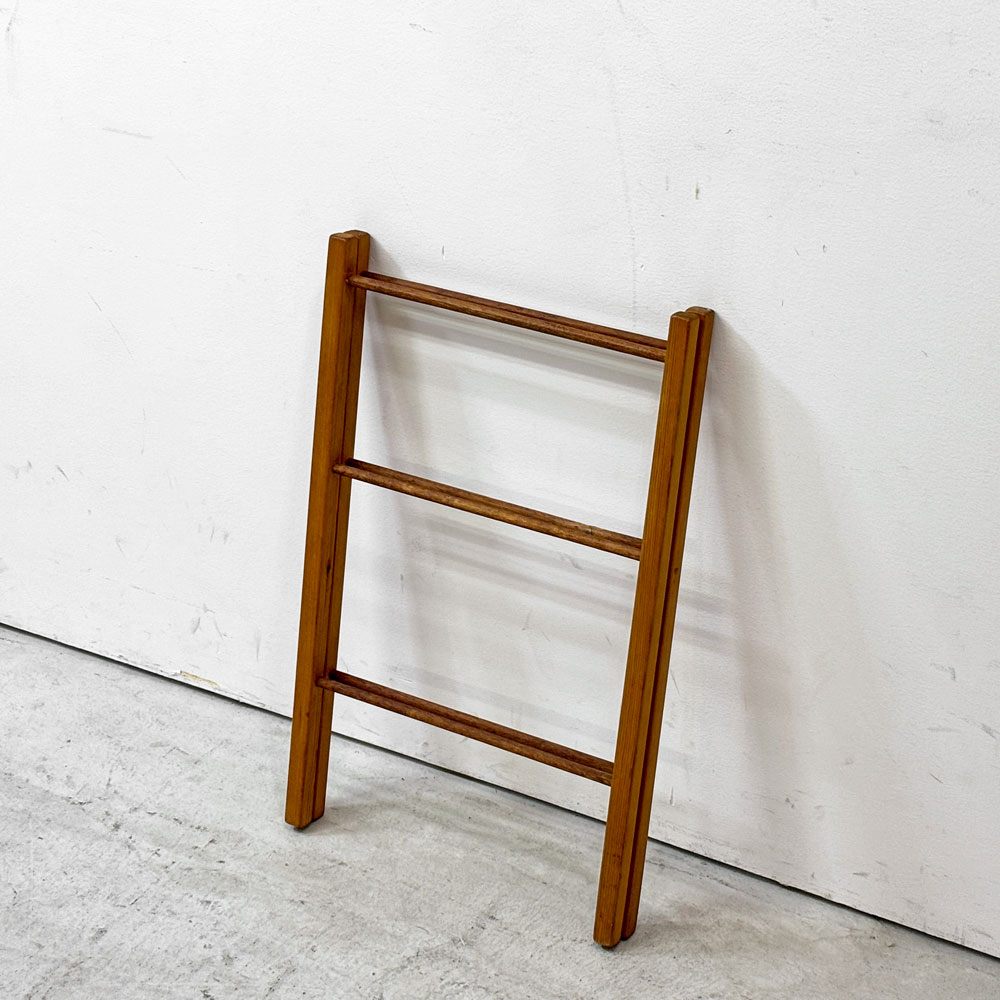 UK ビンテージ UK Vintage 木製 タオルハンガー 折り畳み ハンガー H58.5cm ナチュラル  ●