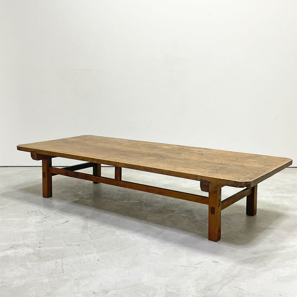 ジャパンビンテージ japan vintage 木製 座卓 ローテーブル W137.5cm 木味 日本家具 古家具 ●