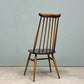 アーコール Ercol ゴールドスミス ダイニングチェア ハイバック スティックバック エルム材 ダークブラウン 古代色 UKビンテージ 英国 ◎