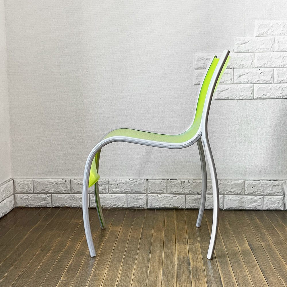 カルテル Kartell FPE chair スタッキングチェア ダイニングチェア アルミ ポリプロピレン グリーン ロンアラッド イタリアモダン 廃番 ◎