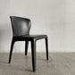 カッシーナ Cassina オラ 369 HOLA アームレスチェア ダイニングチェア 本革 ブラックレザー ハンス・ウェッツスタイン イタリア 定価￥418,000- 〓