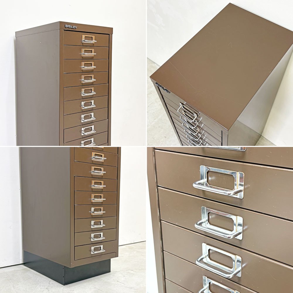 ビスレー BISLEY ベーシック BASIC 39/15 15段ドロワー キャビネット A4サイズ ブラウン トレイ×1 付属 ●