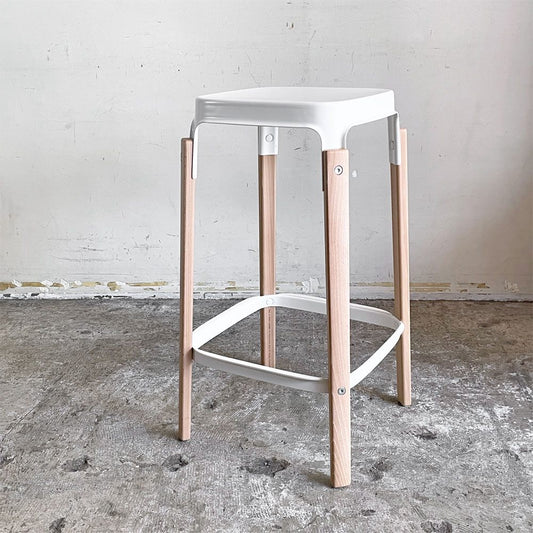 マジス MAGIS スティールウッドスツール Steelwood Stool ビーチ材 スチール ホワイト イタリア ロナン＆エルワン・ブルレック ■