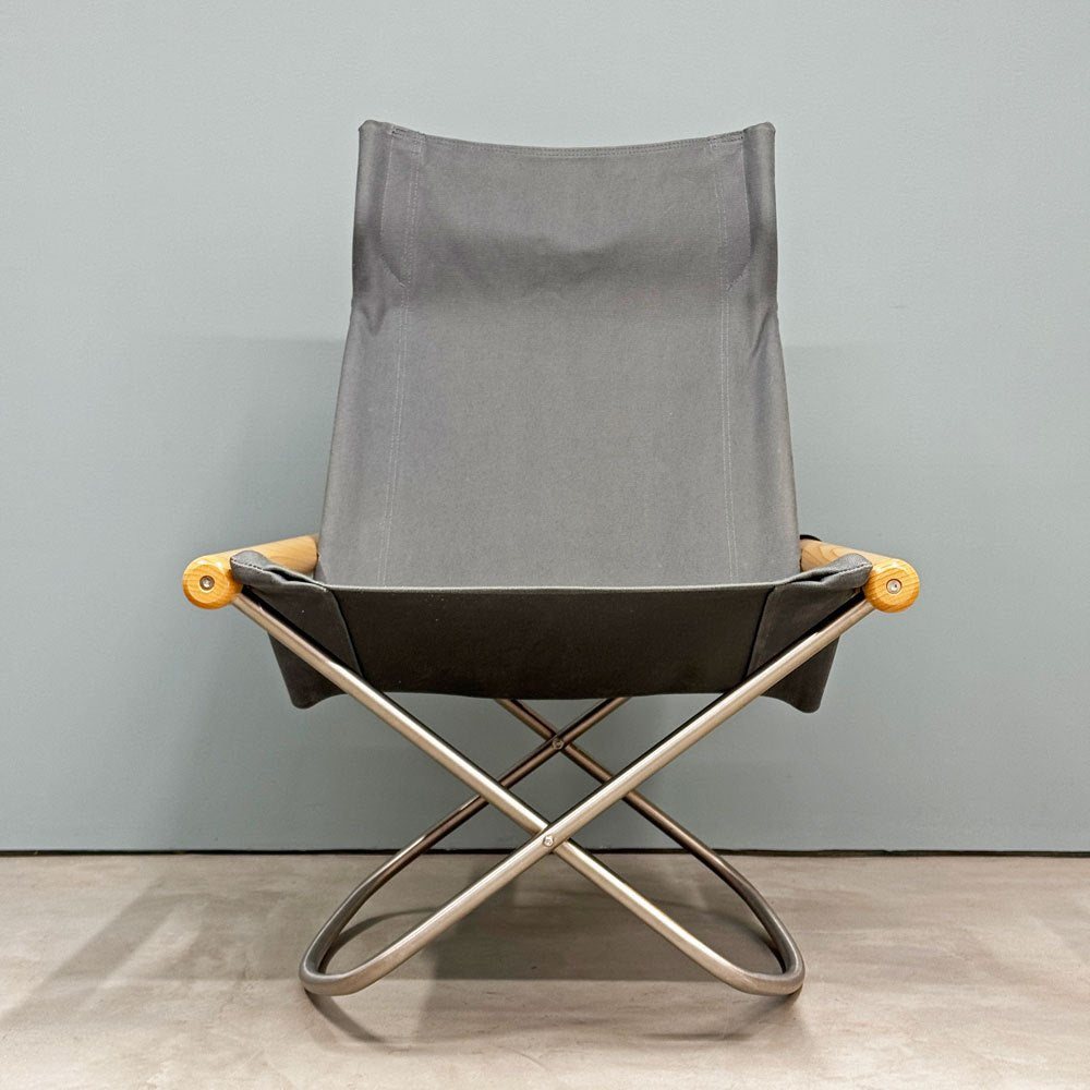 ニーチェアX NY chair X フォールディングチェア ロッキング 折り畳み ナチュラル×グレー MoMA 藤栄 新居 猛 ◎