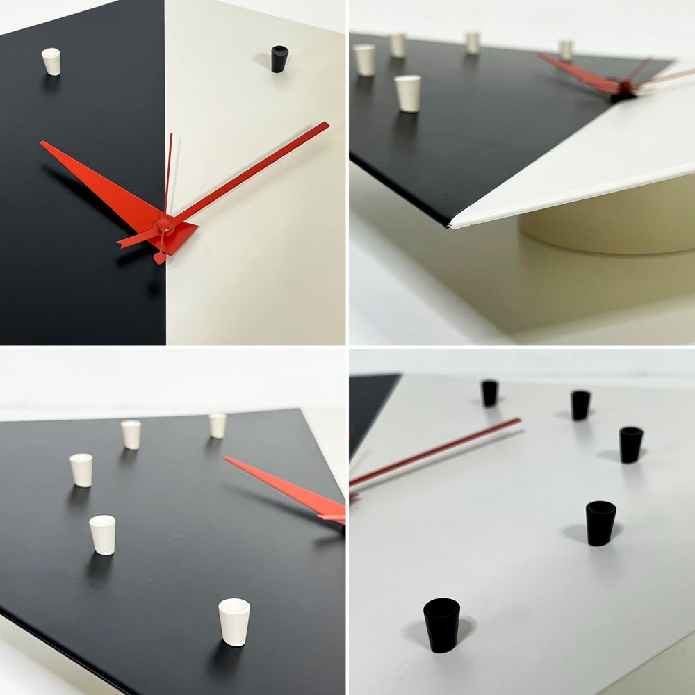 ヴィトラ Vitra カイトクロック Kite Clock 壁掛け時計 ウォールクロック ブラック × ホワイト ジョージネルソン ミッドセンチュリー 箱付き ●