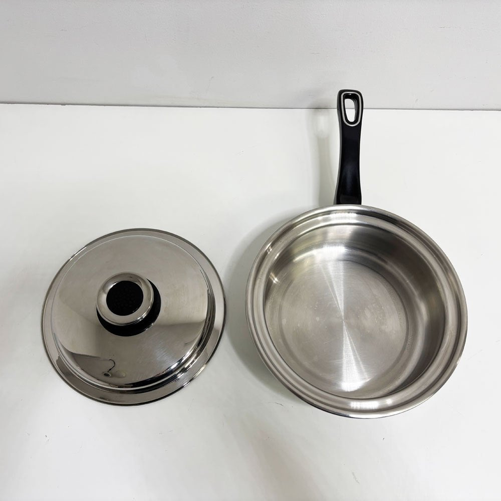 タッパーウェア Tupperware レインボークッカー プレミアム 19㎝ 2.0L 片手鍋 浅鍋 アルミ ステンレス 多層構造 無水調理 ●