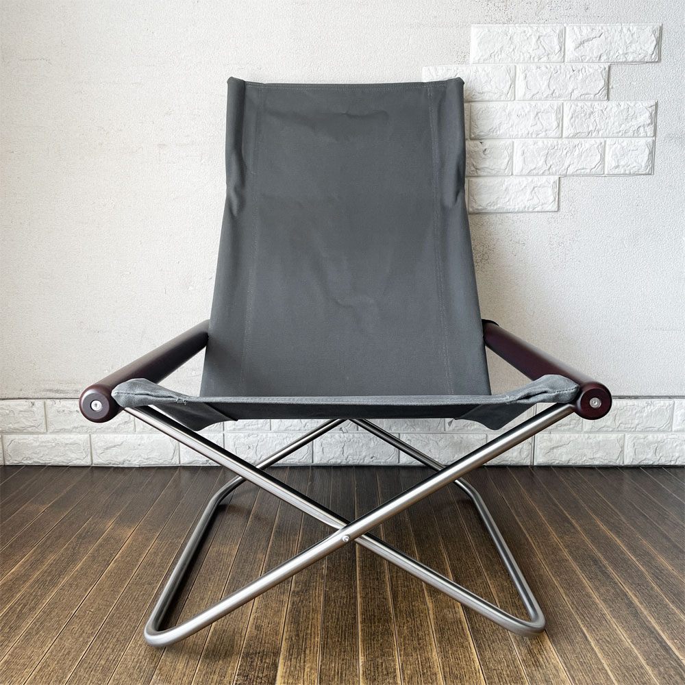 ニーチェア エックス NY chair X フォールディングチェア キャメル×ダークブラウン 折りたたみ 新居猛 藤栄 MoMA 定価￥59,400- 未使用品 ◎