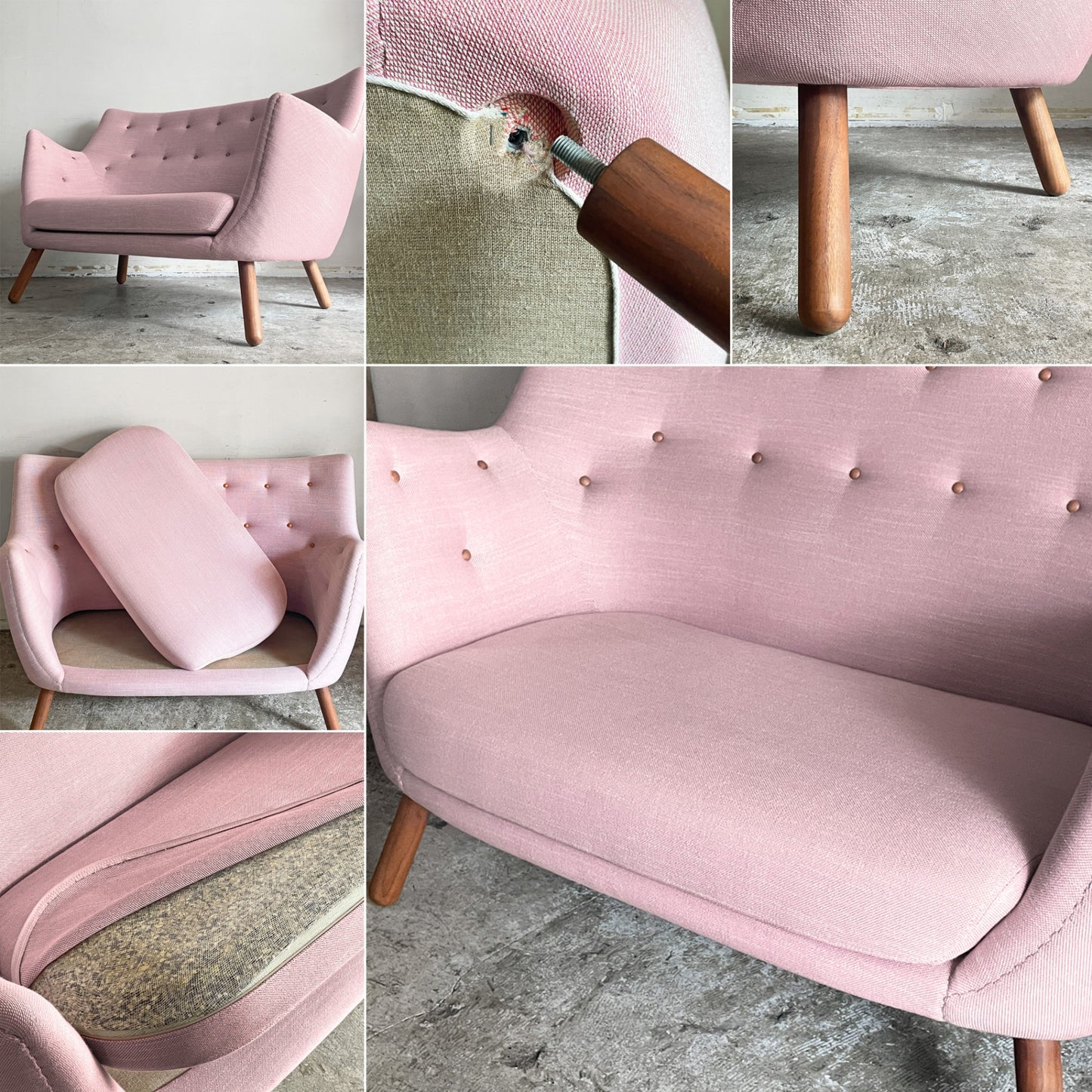 ワンコレクション Onecollection ハウス・オブ・フィンユール House of Finn Juhl ポエトソファ POET SOFA 2pソファ ライトピンク 北欧 ■
