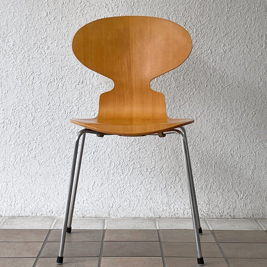 フリッツハンセン Fritz Hansen アントチェア 4本脚 ナチュラルビーチ ラッカー アルネ・ヤコブセン 北欧家具 B ◇