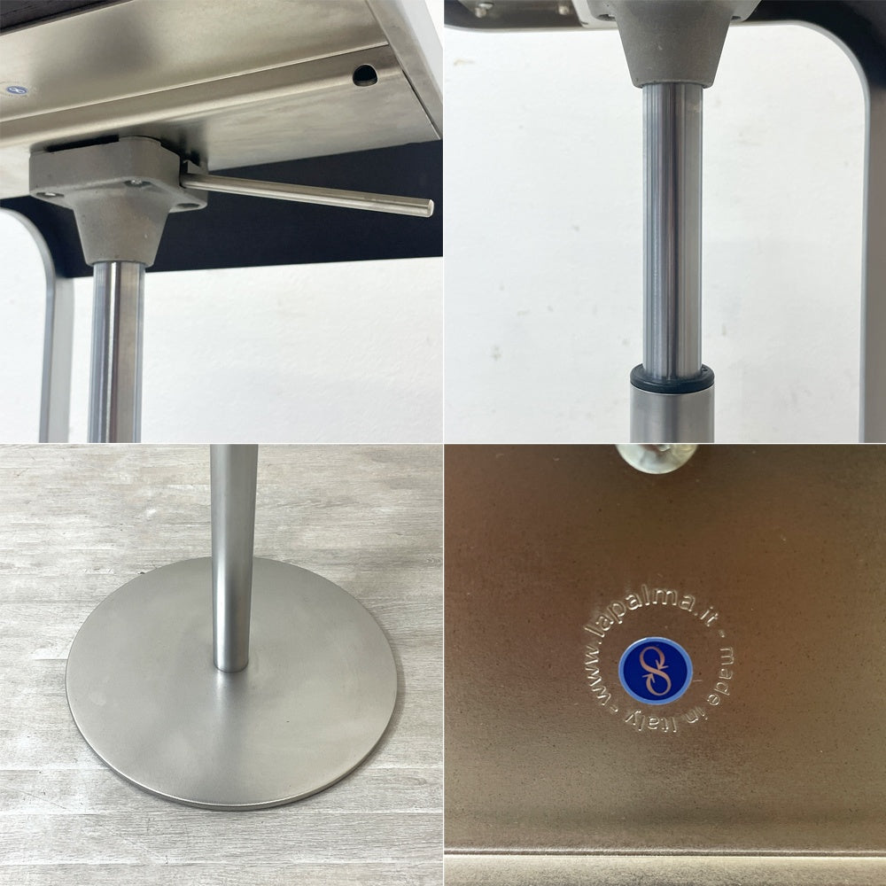 ラパルマ La palma レム LEM カウンタースツール 昇降式 カウンターチェア ハイスツール ウッドシート ダークウォールナット AZUMI アズミ A ●