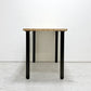 かなでもの KANADEMONO ザ・テーブル THE TABLE デスク ブラック 120x60cm スクエアバー脚 ブラック  ナチュラル 配線孔付き ●
