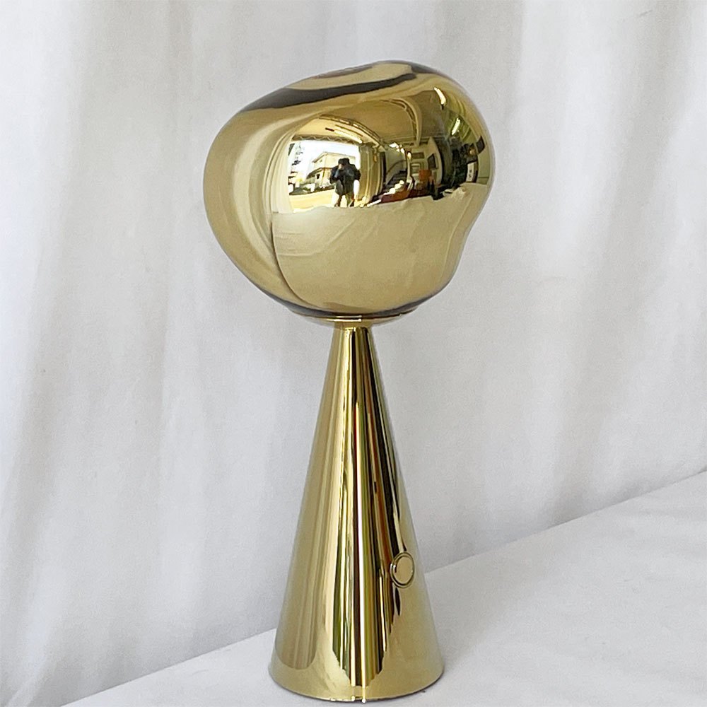 トムディクソン Tom Dixon メルトポータブル MELT PORTABLE ゴールド 内蔵LED テーブルライト 間接照明 未使用品 箱付 定価¥49,500- ◇