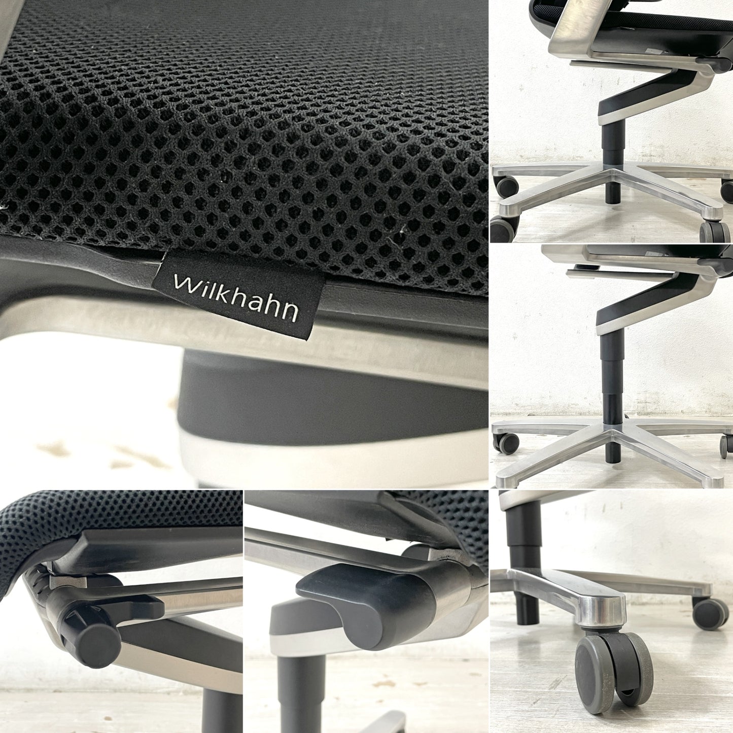 ウィルクハーン Wilkhahn オン ON.シリーズ オフィスチェア ハイバック ヘッドレスト付 XWH-17573HK3599 ファイバーフレックス アルミつや消し ●