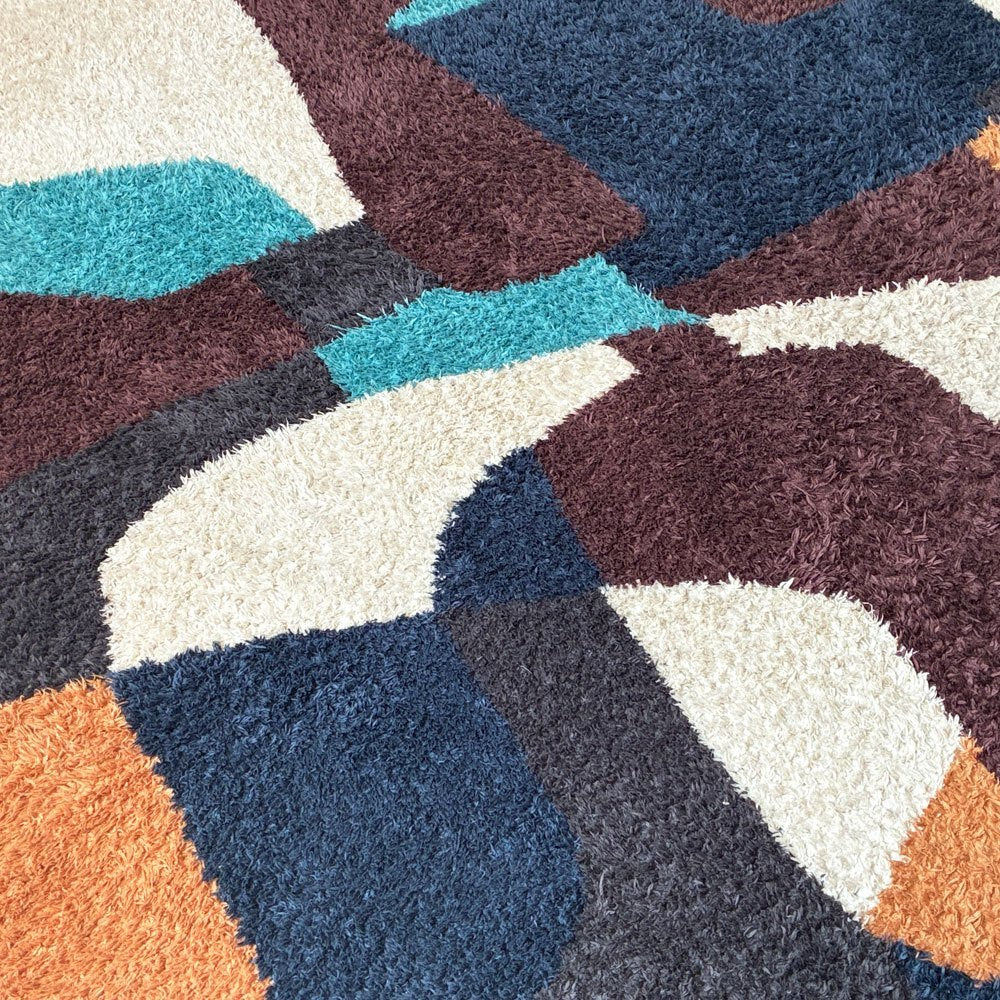 ジャーナルスタンダードファニチャー journal standard furniture jsf ピクフェア ラグ PICFAIR RUG ネイビー 200×250cm 定価37,800円 ★