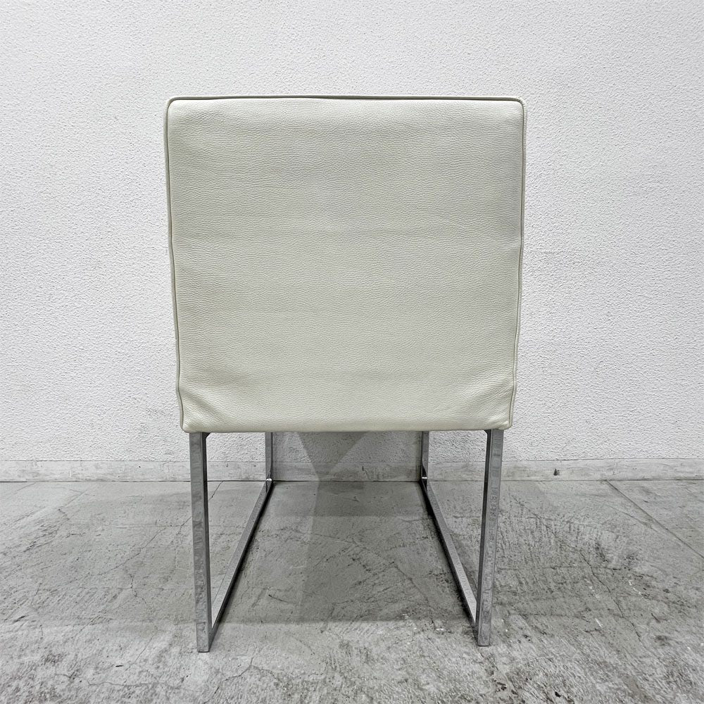 フェンディ・カーサ FENDI CASA エー・ビー・デュアメル AB Duhamel ダイニングチェア 本牛革 オフホワイト 参考価格 約45万～65万の品 E 〓