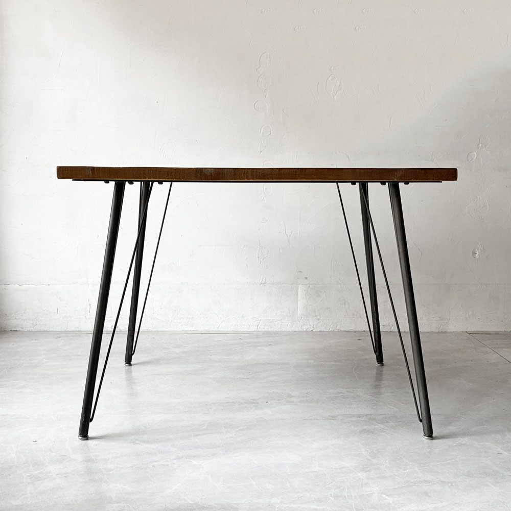 ノットアンティークス knot antiques クラッシュゲート CRASH GATE フランク3 FRANKⅢ ダイニングテーブル 作業台 W100 パイン材 無垢集成材 インダストリアル 関家具 ★