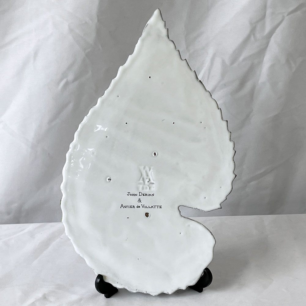 アスティエ・ド・ヴィラット Astier de Villatte ジョン・デリアン John Derian トロピカルリーフ リーフプラッター W28.5cm フランス ◇