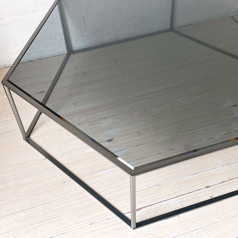 デサルト DESALTO ヘキサゴン HEXAGON 690 ローテーブル W92.5cm 吉岡徳仁 カッシーナ取扱 定価￥484,400- ★