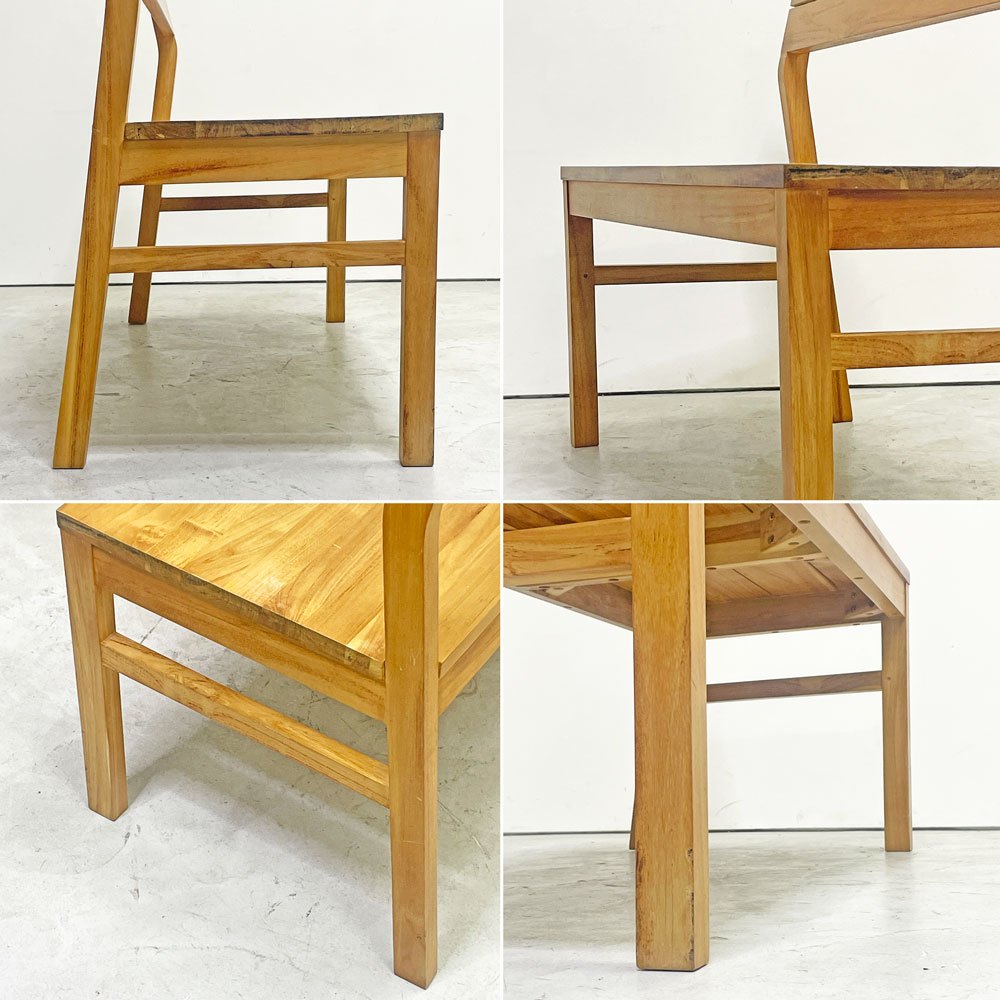 ウニコ unico ソト SOTO ダイニングベンチ バックレスト チーク材 W102cm 廃番 ●