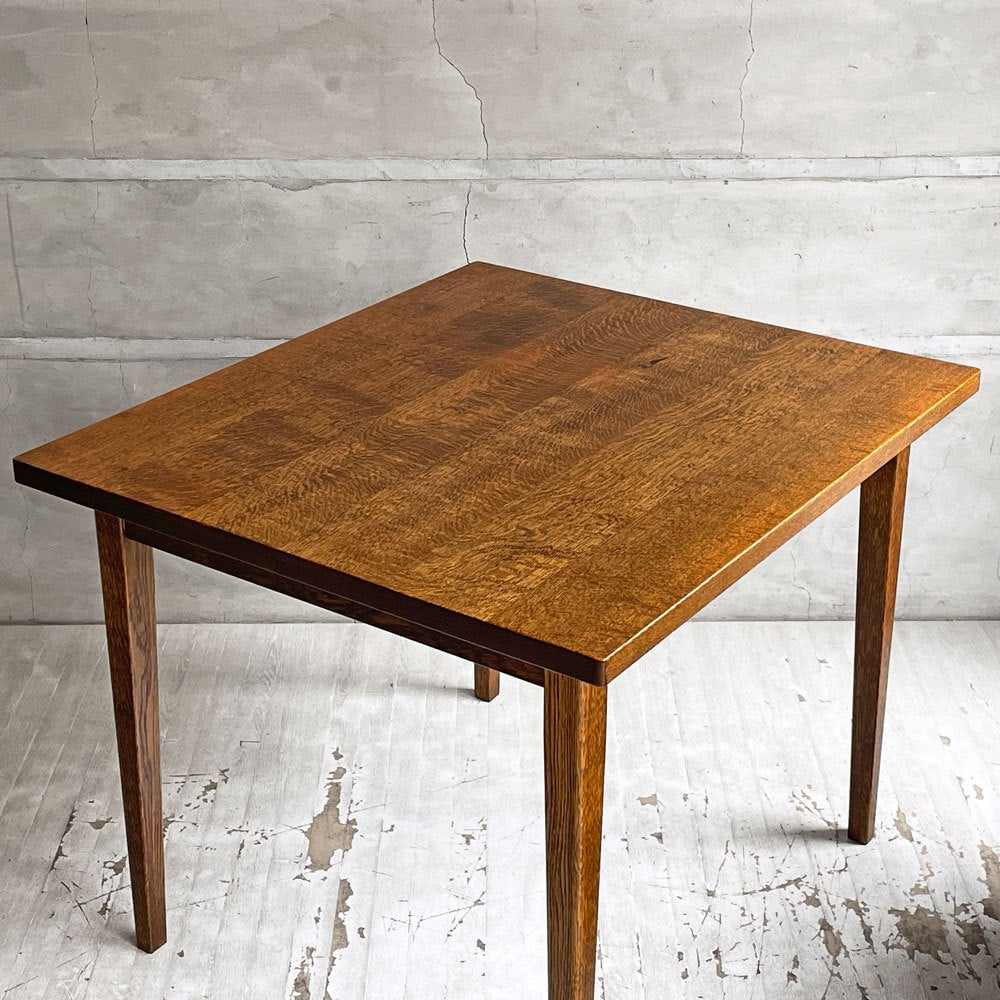 スタンダードトレード STANDARD TRADE DNTシリーズ ダイニングテーブル オーク材 ダークブラウン 90×79 セミオーダーサイズ ♪