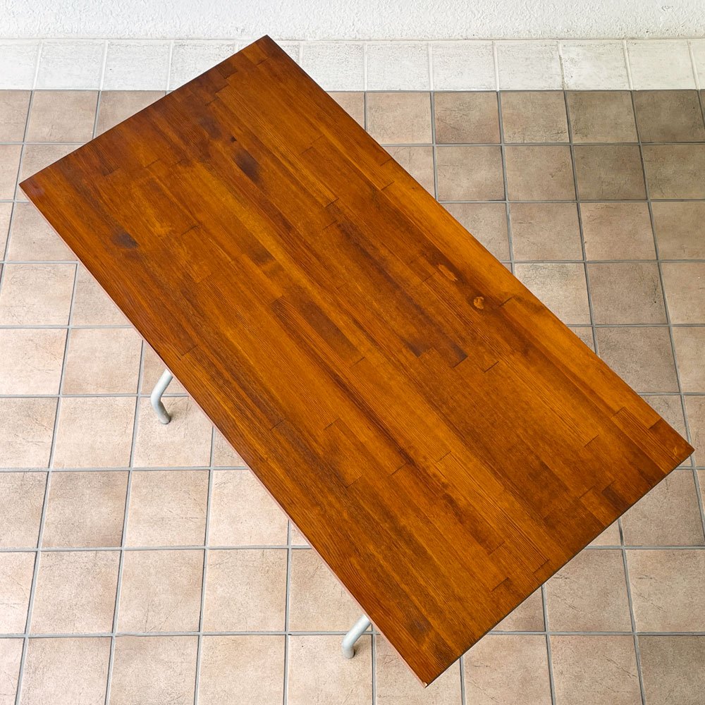 ワークテーブル エブコ EBCO ウィッシュボーンレッグ WISHBONE LEGS + 木製天板 W125cm 折り畳みテーブル 作業台 DIY P.F.S取扱い インダストリアル ◇