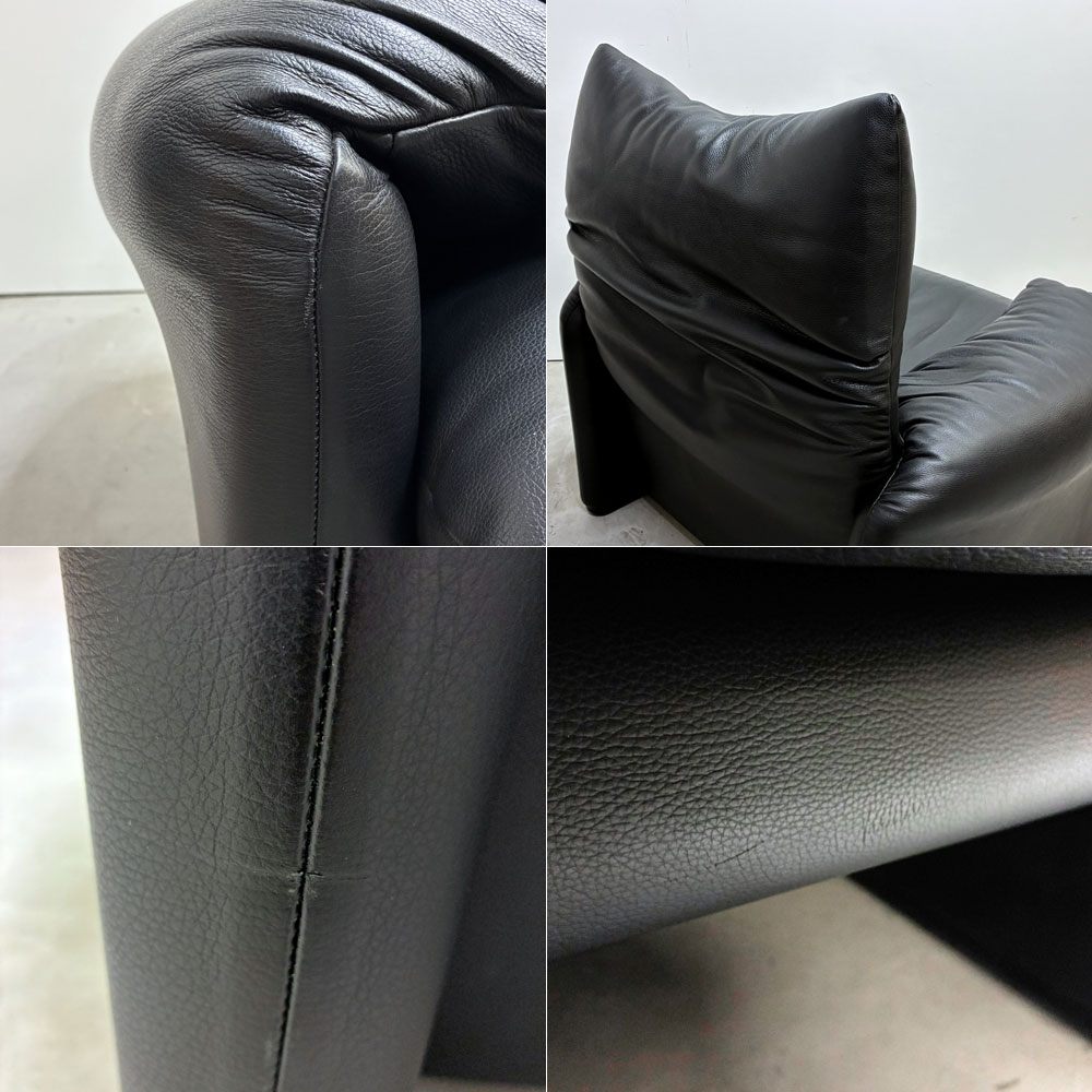 カッシーナイクスシー Cassina ixc マラルンガ MARALUNGA 675-1Pソファ 本革 ヴィコ・マジストレッティ 定価約￥1,144,000- ●