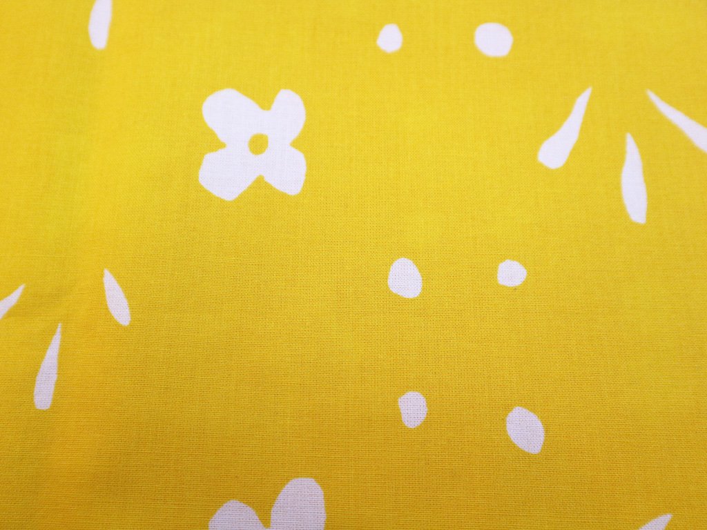 マリメッコ　marimekko クッカケト kukkaketo ビンテージ ファブリック イエロー レアカラー 144×50cm ◎