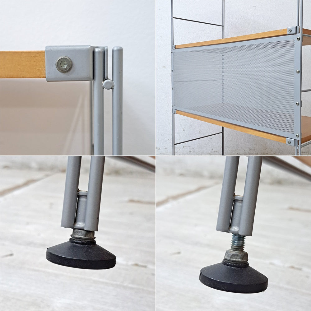 無印良品 MUJI ステンレスユニットシェルフ ワイド メープル材 棚板4枚 バックパネル付 W84.5 x H120cm シンプルナチュラル B ●