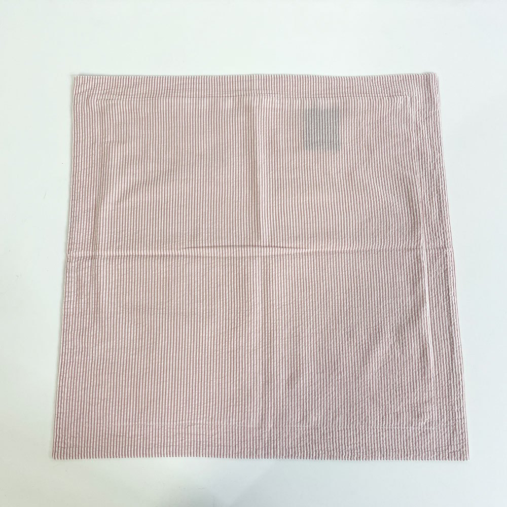 ラルフローレン Ralph Lauren クッションカバー ピローケース ピローシャム シアサッカー W52×52cm ピンク ストライプ ●
