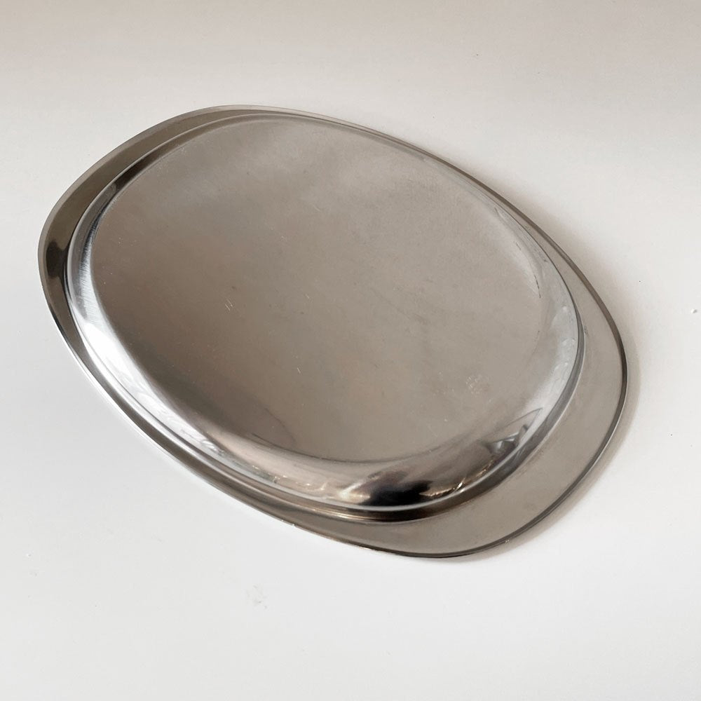 アレッシィ ALESSI アヴィオ AVIO オーバルトレイ トレー カルロ・マッツェリ＆アンセルモ・ヴィターレ ステンレススチール W80cm イタリア ◎
