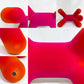 マジス MAGIS パピー PUPPY トイドッグ S ベルベット 起毛 エーロアールニオ フューシャ・オレンジ  グラデーション 未使用品 モダンポップ ●