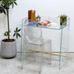 グラスイタリア GLAS ITALIA ピランデッロ Pirandello ガラス デスク W80cm ジャスパー・モリソン イタリアモダン 現状品 〓