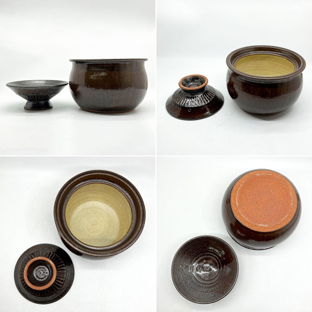 廣川温 ごはん鍋 2合半サイズ 耐熱陶器 煮込み料理 現代作家 ●