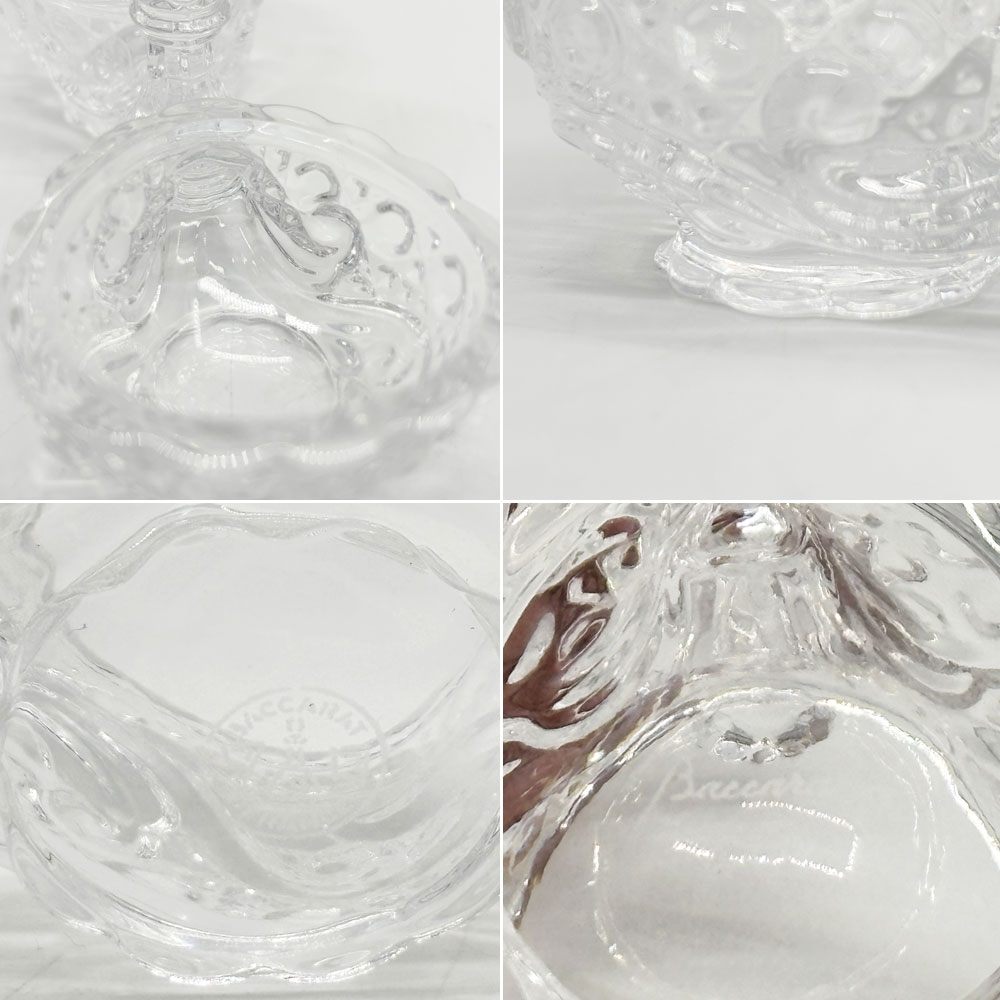 バカラ Baccarat ローザス ROSACES ソルト＆ペッパー 調味料入れ 小物入れ クリスタルガラス フランス 箱付 美品 ●