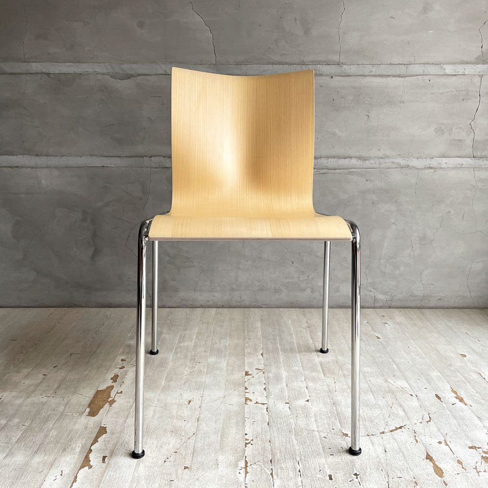 エンゲルブレヒト Engelbrechts チャリックチェア CHAIRIK Chair 101 ダイニングチェア スタッキング 4本脚 アッシュ プライウッド スチール デンマーク 未使用品 定価63,800円 ♪