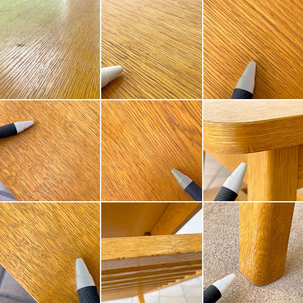パシフィックファニチャーサービス P.F.S. ローテーブル DH TEA TABLE WITH SHELF Sサイズ W102cm ナラ材 ライトブラウン マガジンラック付 ◇