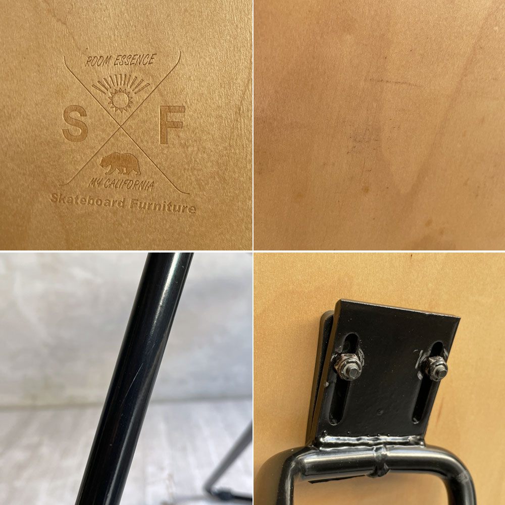 東屋 AZUMAYA スケートボードテーブル skateboard table ROSIL ロシル サイドテーブル スチール メラミン化粧合板 インダストリアル B ♪