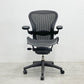 ハーマンミラー Herman Miller アーロンチェア Bサイズ ランバーサポート フル装備 グラファイトベース ビル・スタンフ ＆ ドン・チャドウィック 〓