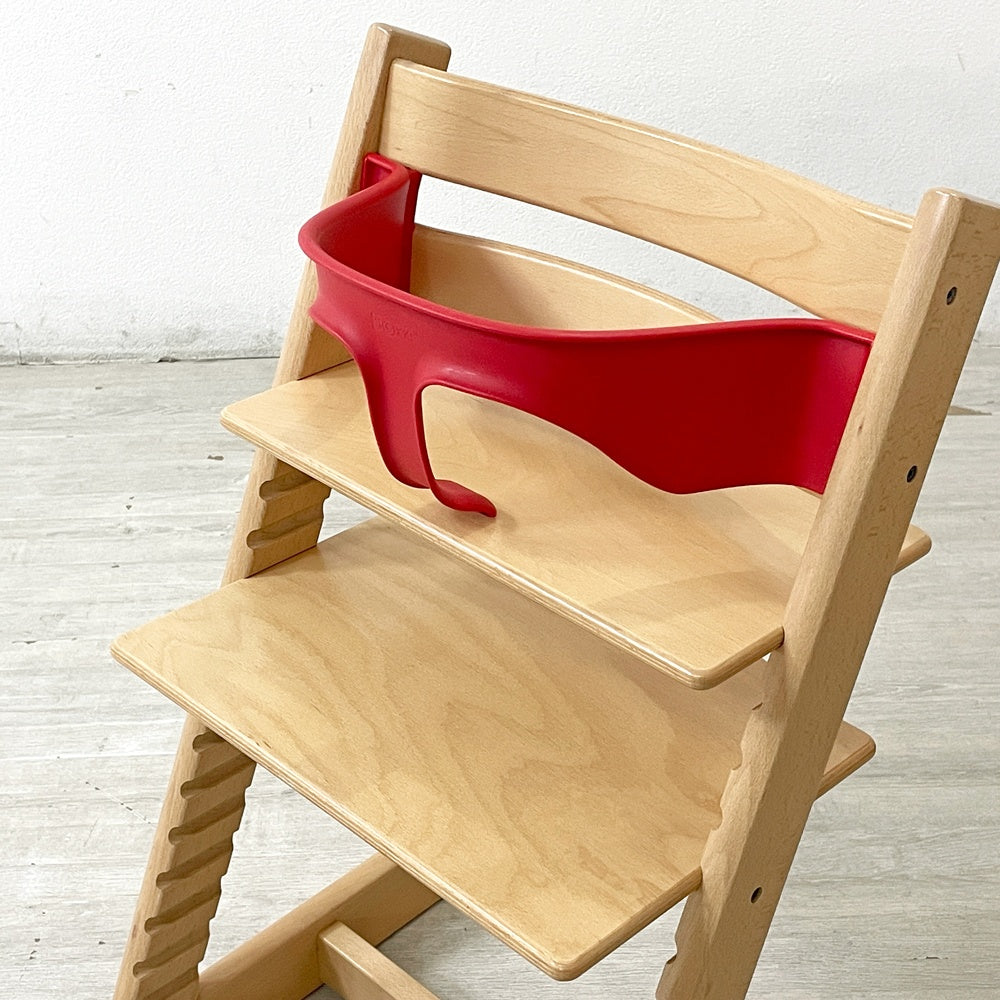 ストッケ STOKKE トリップトラップ TRIPP TRAPP ベビーチェア キッズチェア ナチュラル S/N無し  プラスチックガード付 ノルウェー 北欧家具 ●