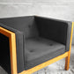 ハーマンミラー Herman Miller ネルソンキューブ アームチェア ラウンジチェア 1pソファ オーク無垢材 ジョージネルソン George Nelson ♪