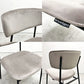 カリガリス Calligaris フィフティーズ FIFTIES ダイニングチェア サンドカラー×マットブラック ファブリック ベルベット スチール脚 モダンデザイン イタリア B ●