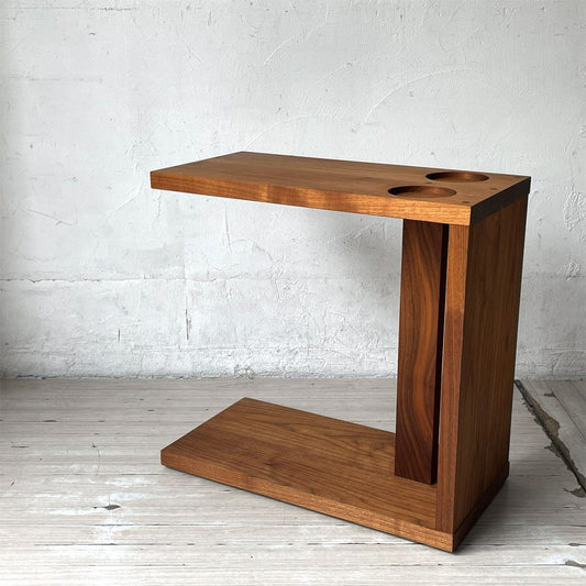 マスターウォール MASTERWAL エルヴィス ELVIS サイドテーブル W50 D25 H49cm ウォールナット材 無垢材 アカセ木工 ★