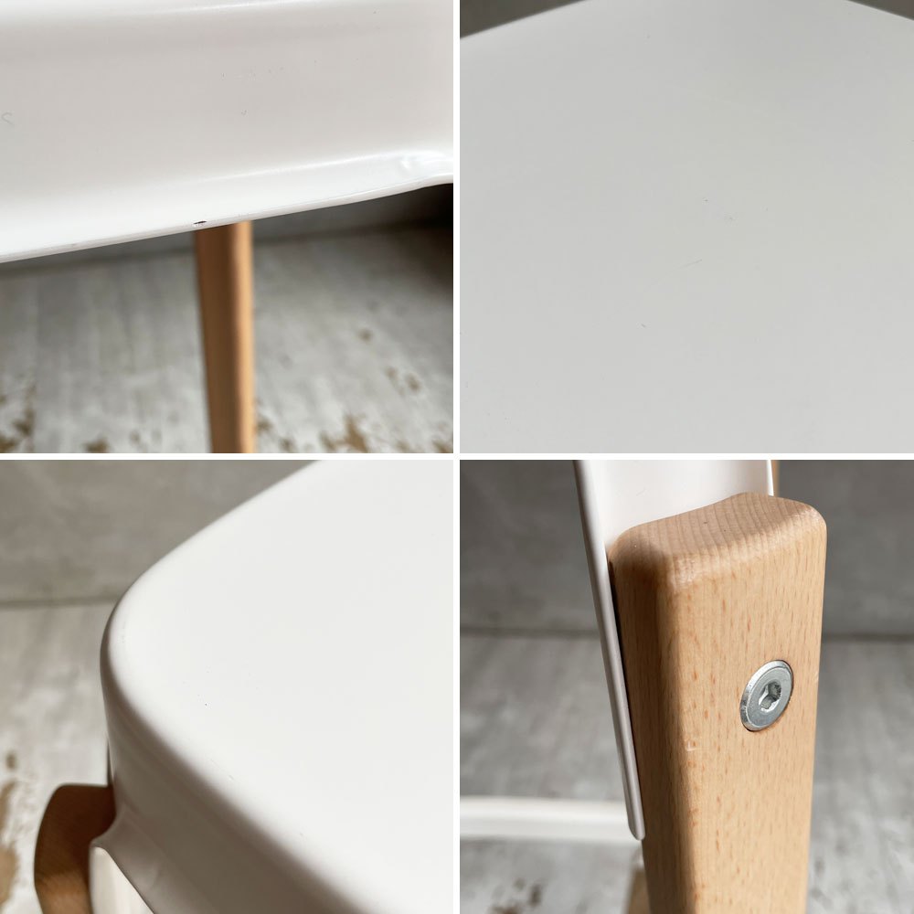マジス MAGIS スティールウッドスツール Steelwood Stool ハイスツール カウンターチェア ホワイト × ビーチ H68cm ロナン＆エルワン・ブルレック ♪