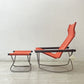ニーチェア エックス NY chair X フォールディングチェア オットマン付 レンガ×ダークブラウン 折り畳みチェア 新居猛 藤栄 MoMA ●
