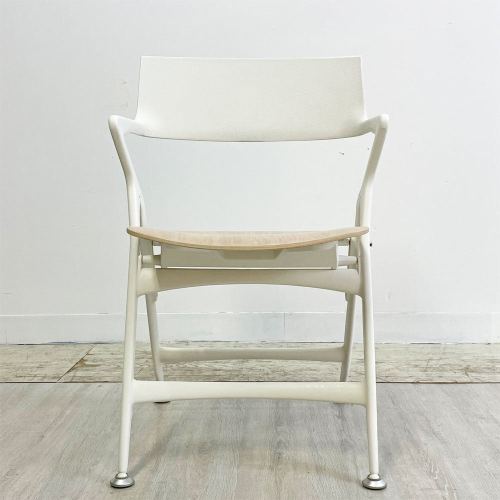 カルテル kartell ドリーチェア Dolly Chair プライウッドシート ホワイトウォッシュ 折りたたみ アントニオ・チッテリオ イタリア 希少廃番 ●
