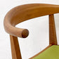 ウッドユーライクカンパニー WOOD YOU LIKE COMPANY アイチェア AI CHAIR アームチェア チェリー無垢材 ファブリック張替え済み ライトグリーン B ●
