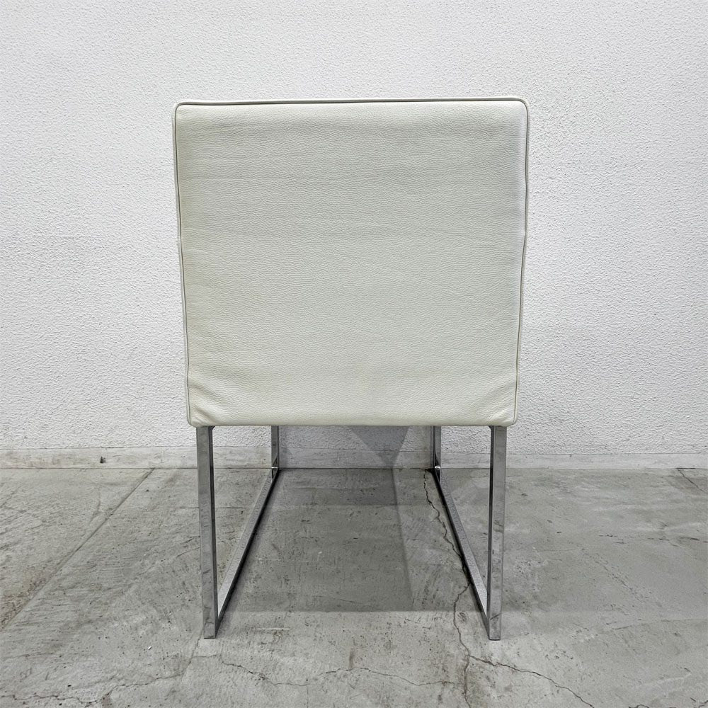 フェンディ・カーサ FENDI CASA エー・ビー・デュアメル AB Duhamel ダイニングチェア 本牛革 オフホワイト 参考価格 約45万～65万の品 A 〓