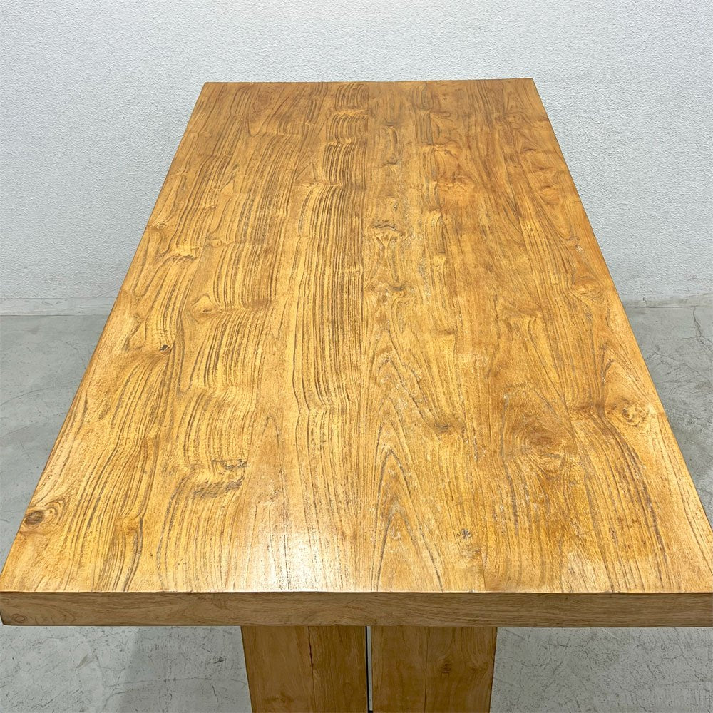 チーク 無垢材 teak wood ハイテーブル カウンター OLD JAVA アジアン スタイル 店舗什器 〓