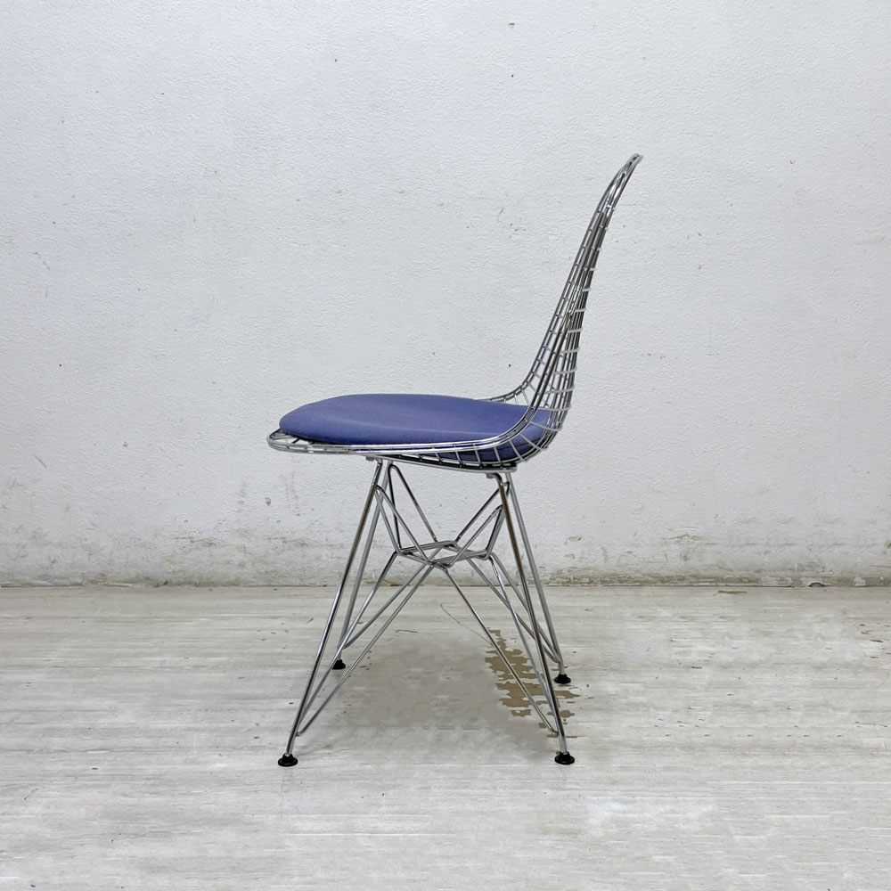 ヴィトラ vitra ワイヤーチェア Eames Wire Chair DKR5 エッフェルベース シートパッド付 C&R イームズ ミッドセンチュリー ●