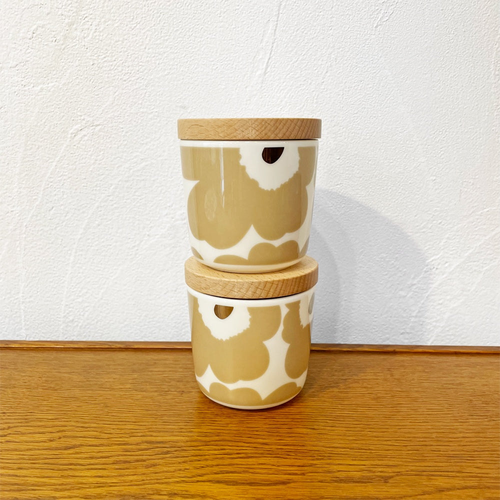 マリメッコ marimekko ウニッコ Unikko ラテマグ コーヒーカップ 200ml 木蓋付き マイヤ・イソラ フィンランド 北欧食器 B ★